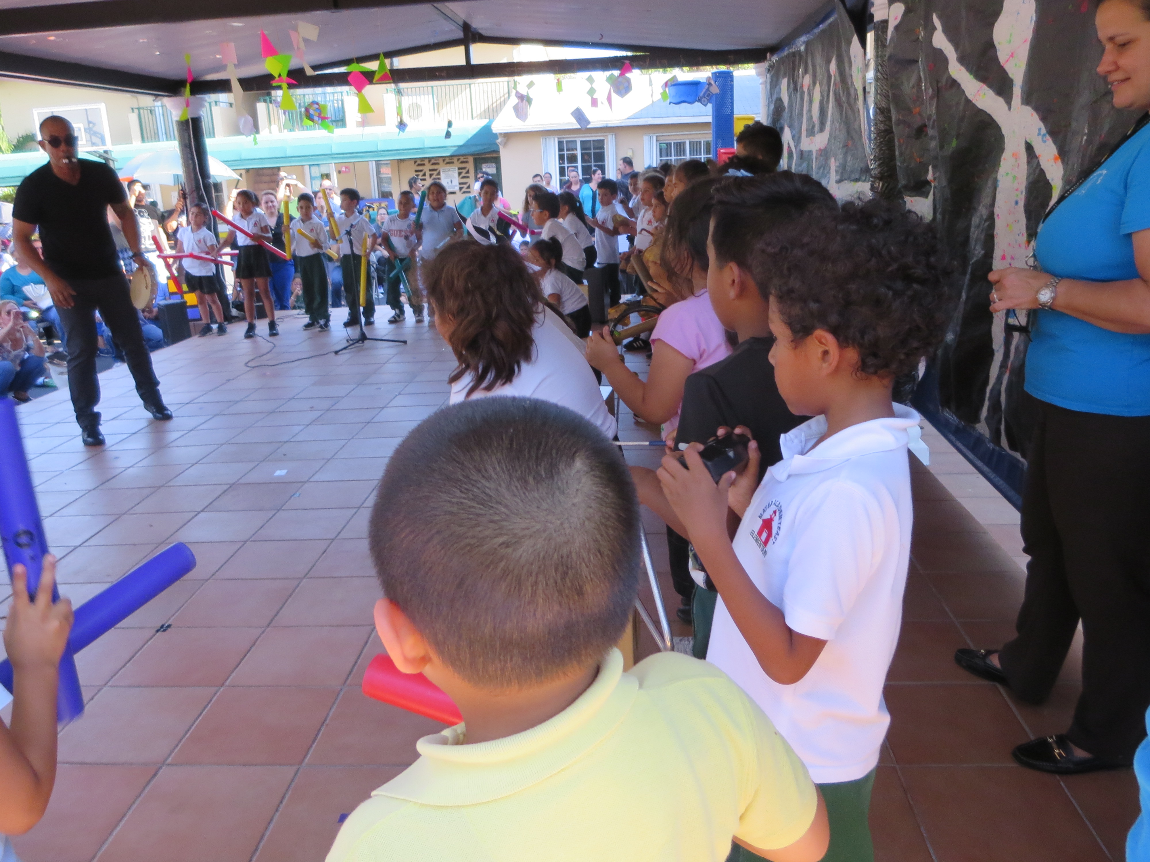 Musical performance by students of A4L's Afterschool K - 3rd grade classes at Centro Mater East in Little Havana.