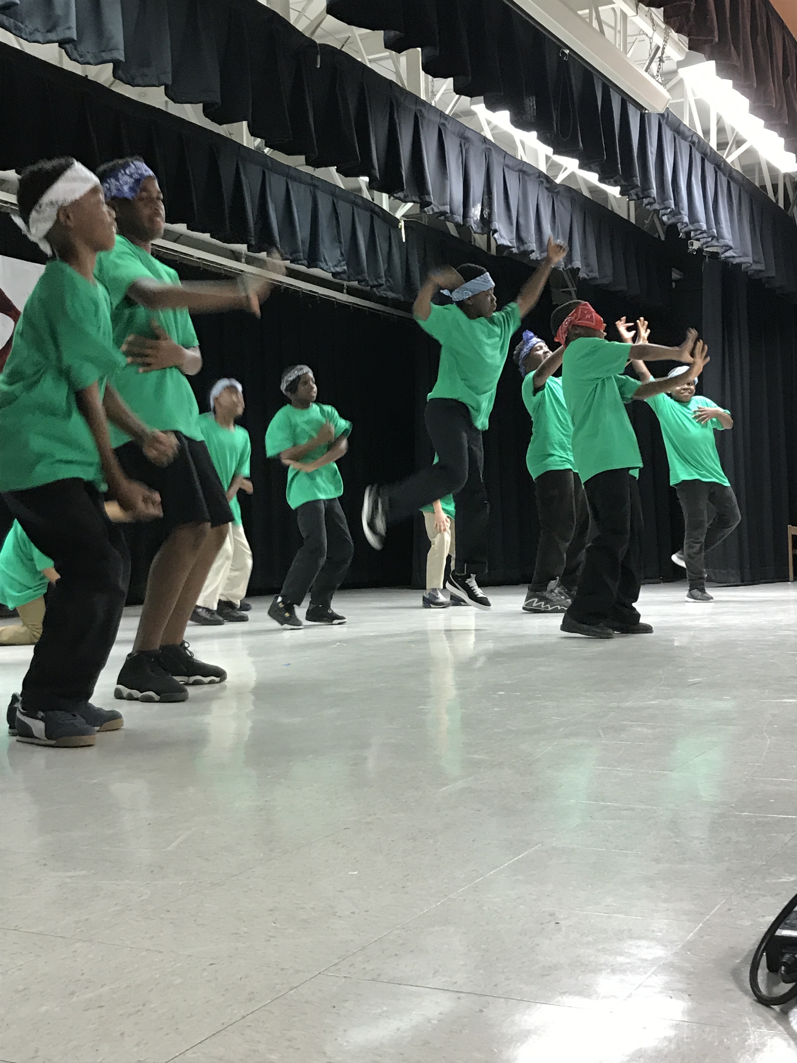Teaching Artist Latrice Bruno's A4L Afterschool class of 3rd-7th grade boys performing at "A Time to Dance!" at Dr. Henry W. Mack/West Little River K-8 Center.